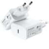 Cargador de pared leotec lecsph20w1w/ 1xusb tipo-c/ 20w