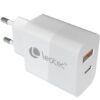 Cargador de pared gan leotec lecsph30w2w/ 1xusb tipo-c/ 1xusb/ 30w