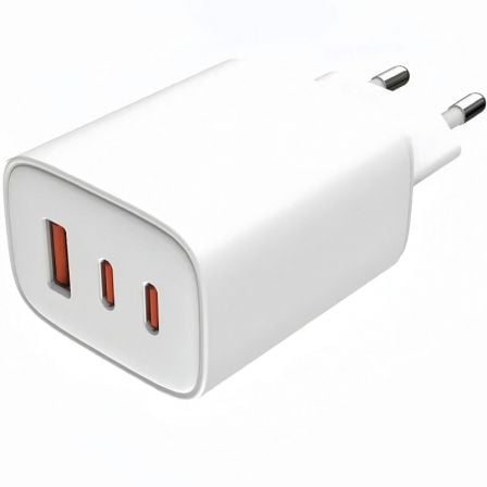 Cargador de pared gan leotec lecsph65w3w2/ 2xusb tipo-c/ 1xusb/ 65w - Imagen 3