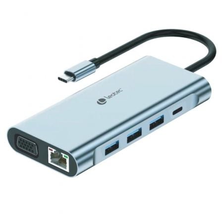 Docking usb tipo-c leotec leds01/ 3xusb/ 2xusb tipo-c/ 1xusb tipo-c pd/ 1xhdmi 4k/ 1xvga/ 1xrj45/ 1xaudio/ 1xlector tarjetas sd - Imagen 4