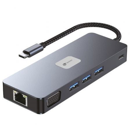 Docking usb tipo-c leotec leds03/ 3xusb/ 1xusb tipo-c pd/ 1xhdmi 4k/ 1xdisplayport/ 1xvga/ 1xaudio/ 1xrj45/ 1xlector tarjetas - Imagen 4