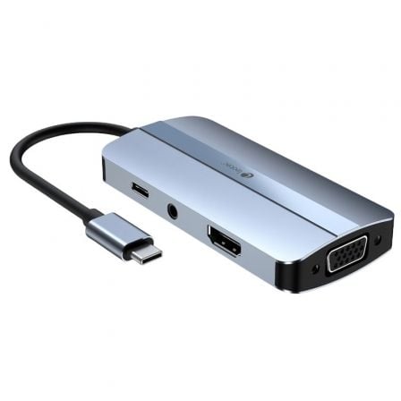 Docking usb tipo-c leotec leds04/ 2xusb/ 1xusb tipo-c/ 1xusb tipo-c pd/ 1xhdmi 4k/ 1xvga/ 1xaudio/ azul - Imagen 2