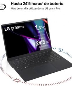 Alternative view of Portátil lg gram pro 16zd90sp-a.ax78b intel core ultra 7-155h/ 32gb/ 1tb ssd/ geforce rtx 3050/ 16"/ sin sistema operativo