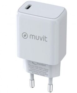 Cargador de pared muvit for change mcacc0012/ 1xusb tipo-c/ 20w