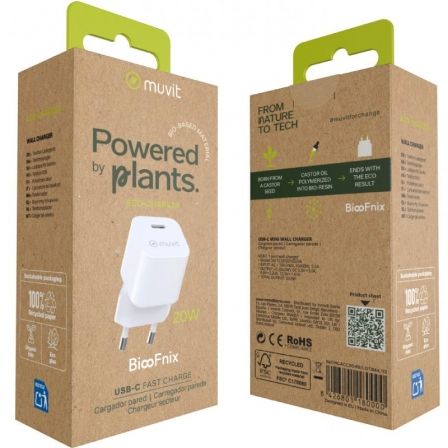 Cargador de pared muvit for change mcacc0048/ 1xusb tipo-c/ 20w - Imagen 5