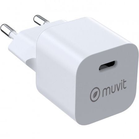 Cargador de pared muvit for change mcacc0049/ 1xusb tipo-c/ 25w