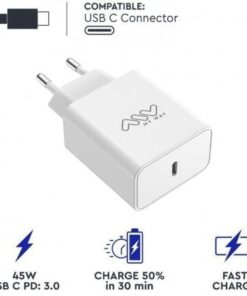Alternative view of Cargador de pared myway mwacc0018/ 1xusb tipo-c/ 45w