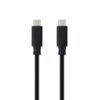 Cable usb 3.1 tipo-c nanocable 10.01.4101-l150/ usb tipo-c macho - usb tipo-c macho/ hasta 100w/ 10gbps/ 1.5m/ negro