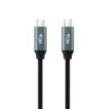 Cable usb 3.2 nanocable 10.01.4300/ usb tipo-c macho - usb tipo-c macho/ hasta 100w/ 20gbps/ 50cm/ gris y negro