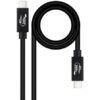 Cable usb 4.0 nanocable 10.01.5001/ usb tipo-c macho - usb tipo-c macho/ hasta 240w/ 40gbps/ 1m/ negro