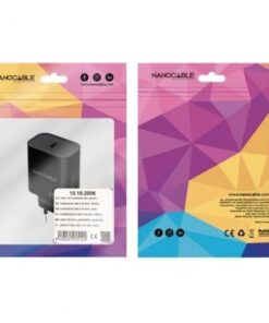 Alternative view of Cargador de pared nanocable 10.10.2006/ 1xusb tipo-c/ 20w/ negro