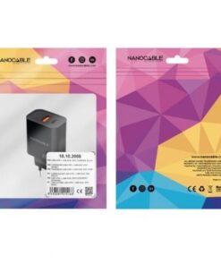 Alternative view of Cargador de pared nanocable 10.10.2008/ 1xusb/ 1xusb tipo-c/ 20w/ negro
