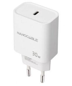 Cargador de pared nanocable 10.10.2009/ 1xusb tipo-c/ 30w/ blanco