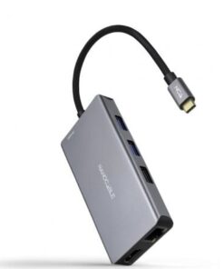 Docking tipo-c nanocable 10.16.1009/ 3xusb/ 2xhdmi 4k/ 1xrj45/ 1xlector tarjetas/ 1xusb tipo-c pd/ gris
