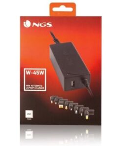 Alternative view of Cargador de portátil ngs w-45w/ 45w/ automático/ 8 conectores/ voltaje 19-20v/ 1 usb