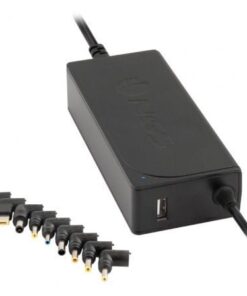 Cargador de portátil ngs w-70w/ 70w/ automático/ 9 conectores/ voltaje 18.5-20v/ 1 usb