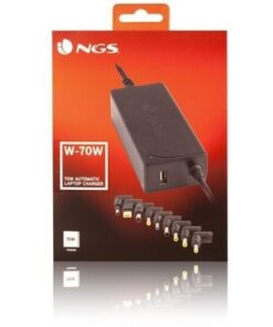 Alternative view of Cargador de portátil ngs w-70w/ 70w/ automático/ 9 conectores/ voltaje 18.5-20v/ 1 usb
