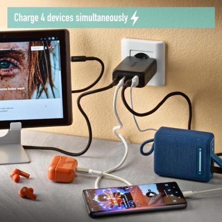 Cargador de portátil gan ngs bud 140w/ 140w/ automático/ voltaje 5-21v - Imagen 5