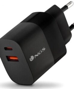 Cargador de pared gan ngs bud 33w/ 1xusb tipo-c/ 1xusb/ 33w