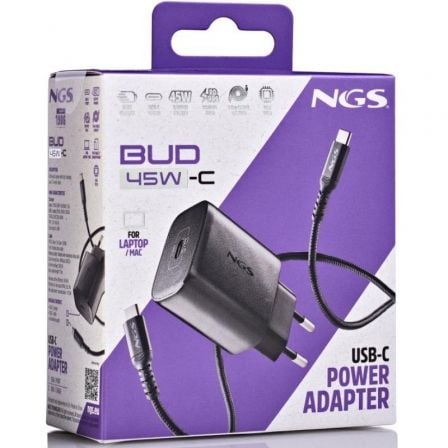 Cargador de pared gan ngs bud 45w/ 1xusb tipo-c/ 45w - Imagen 5
