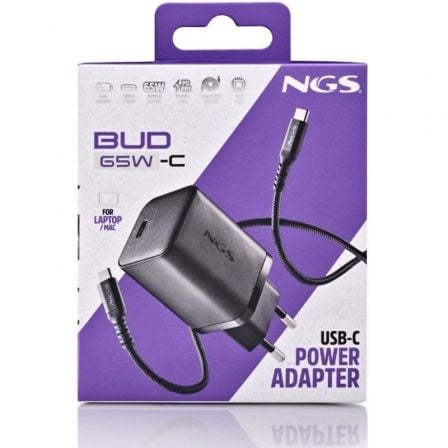 Cargador de pared gan ngs bud 65w/ 1xusb tipo-c/ 65w - Imagen 5