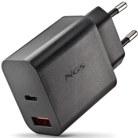 Cargador de pared gan ngs era 20w/ 1xusb tipo-c/ 1xusb/ 20w