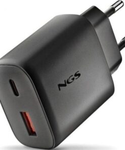 Cargador de pared gan ngs era 45w/ 1xusb tipo-c/ 1xusb/ 45w