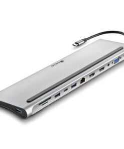 Docking usb tipo-c ngs wonderdock12/ 3xusb/ 2xhdmi 4k/ 1xvga/ 1xrj45/ 1xlector de tarjetas/ 1xjack 3.5/ 1xusb tipo-c pd/ gris