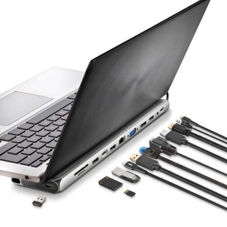 Docking usb tipo-c ngs wonderdock 12 pro/ 3xusb/ 2xhdmi 4k/ 1xvga/ 1xrj45/ 1xlector de tarjetas/ 1xjack 3.5/ 1xusb tipo-c pd/ - Imagen 3