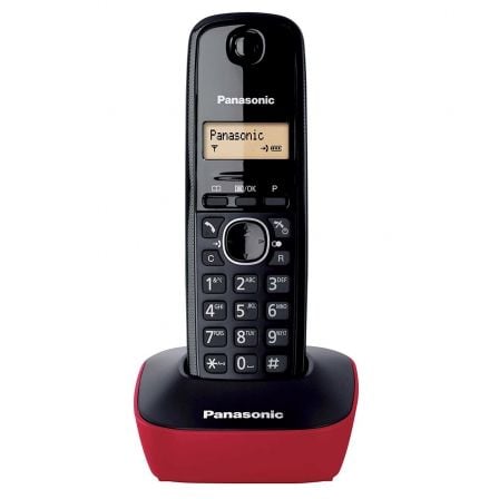 Teléfono inalámbrico panasonic kx-tg1611/ negro y rojo - Imagen 2