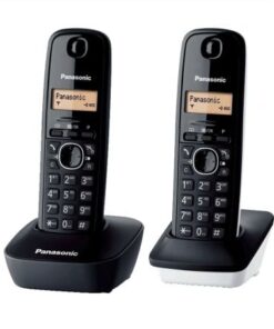 Teléfono inalámbrico panasonic kx-tg1612sp1/ pack duo/ negro