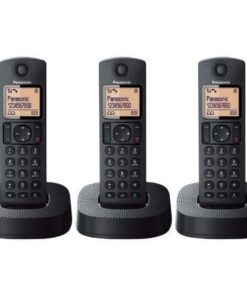 Teléfono inalámbrico panasonic kx-tgc313sp/ pack trío/ negro