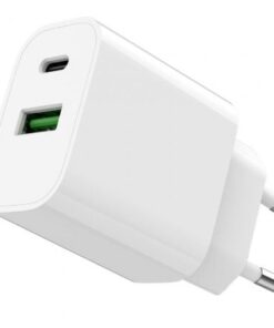 Cargador de pared spc fast charger 4341b/ 1xusb tipo-c/ 1xusb/ 20w/ blanco