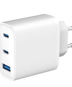 Cargador de pared spc ultra fast charger 4342b/ 2xusb tipo-c/ 1xusb/ 65w/ blanco