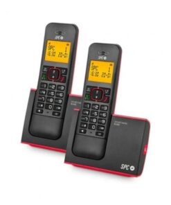 Teléfono inalámbrico spc blade 7292rc2/ pack duo/ rojo y negro
