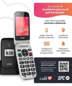 Teléfono móvil spc polaris para personas mayores/ 4g/ negro