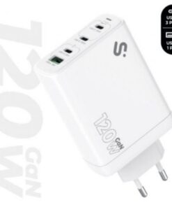 Cargador de pared gan subblim 120w charger usb c+c+c+a/ 3xusb tipo-c/ 1xusb/ 120w