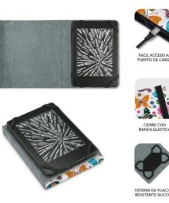 Alternative view of Funda para libro electrónico subblim 1ec010 clever ebook case 6" mariposas