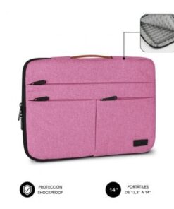 Funda subblim air padding 360 sleeve para portátiles hasta 14"/ rosa