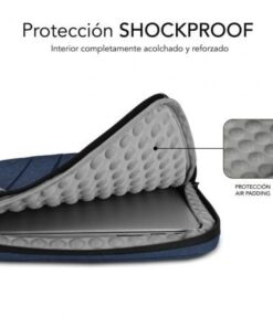 Alternative view of Funda subblim air padding 360 sleeve para portátiles hasta 15.6"/ azul