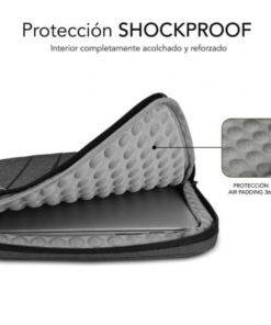 Alternative view of Funda subblim air padding 360 sleeve para portátiles hasta 15.6"/ gris oscuro
