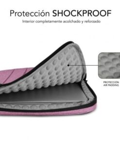 Alternative view of Funda subblim air padding 360 sleeve para portátiles hasta 15.6"/ rosa