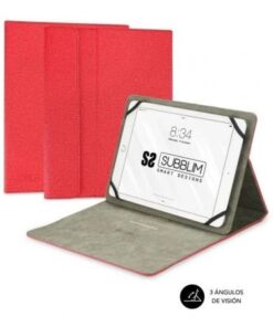 Funda subblim clever stand para tablets de 9"-10.1"/ roja