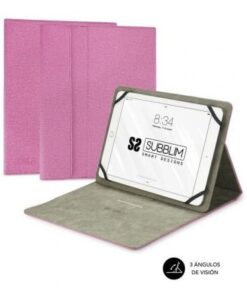 Funda subblim clever stand para tablets de 9"-10.1"/ rosa