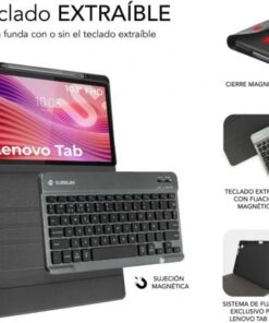 Alternative view of Funda con teclado subblim shock case lenovo tab 10.1" 2025/ negra