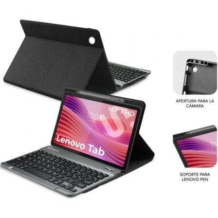 Funda con teclado subblim shock case lenovo tab 10.1" 2025/ negra - Imagen 5