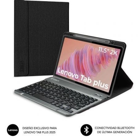 Funda con teclado subblim keytab pro bt lenovo tab 2025 11.5"/ negra