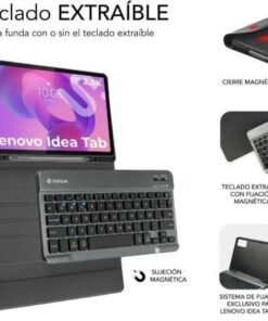 Alternative view of Funda con teclado subblim keytab pro bt lenovo idea tab 11" 2025/ negra