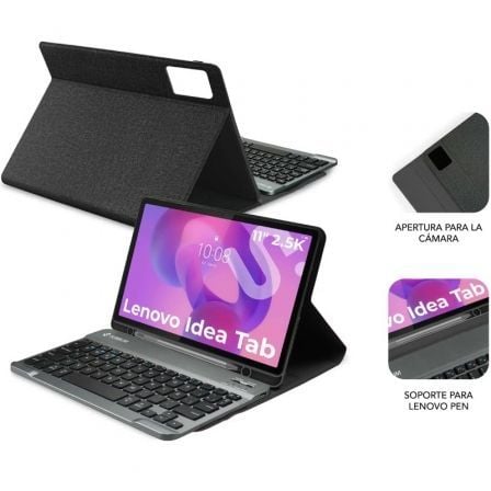 Funda con teclado subblim keytab pro bt lenovo idea tab 11" 2025/ negra - Imagen 5