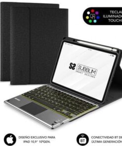 Funda con teclado subblim keytab pro bt para tablet ipad 10.9" 10a gen/ negra